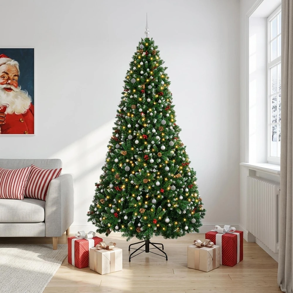 Dirbtinė žalia Kalėdų eglutė su žaisliuku 300 cm 300 LED