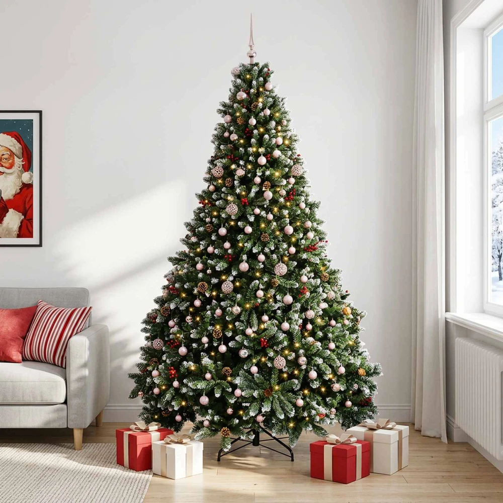 Dirbtinė žalia Kalėdų eglutė su žaisliuku 300 cm 600 LED
