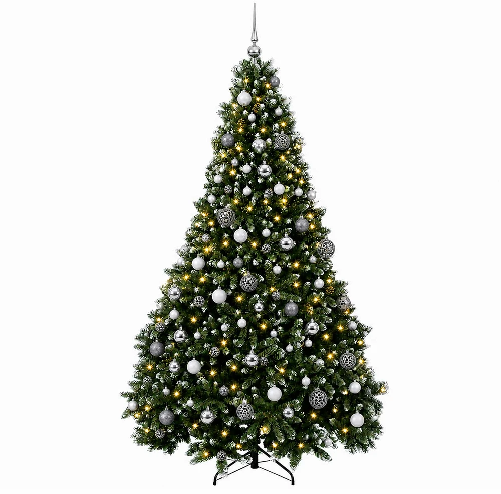 Dirbtinė Kalėdų eglutė su burbulais 180 cm 300 LED Šilta balta