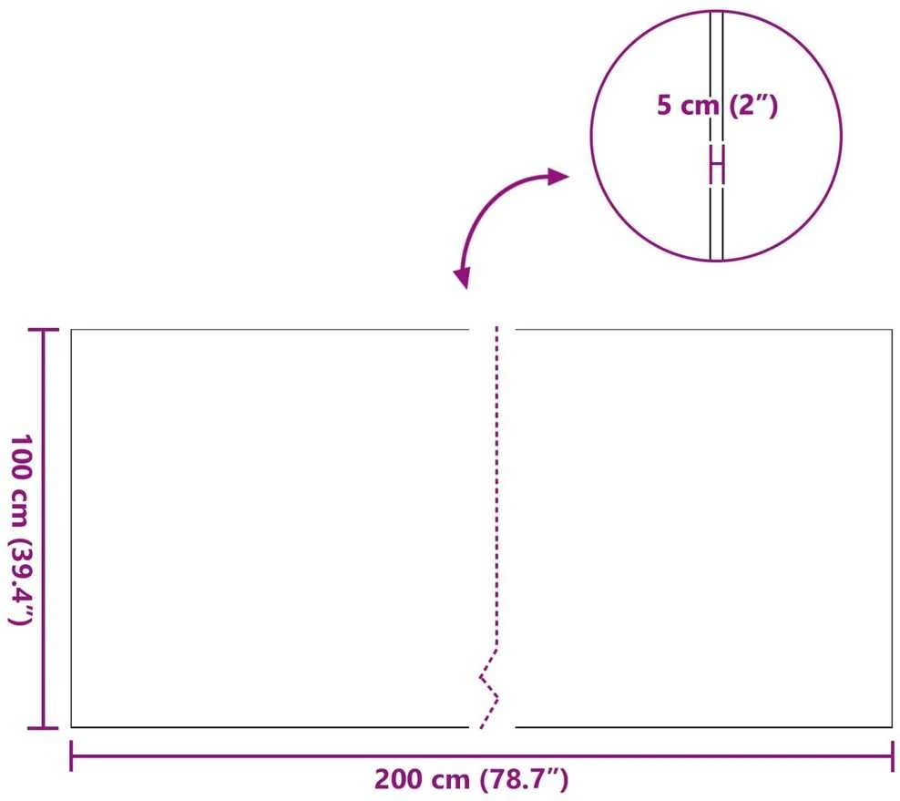 Dirbtinė žolė 100 x 200 cm Žalias PP ir PE
