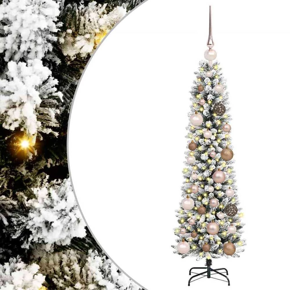 Dirbtinė Kalėdų eglutė Balta 120 cm PVC ir Metalas ir Plastikas