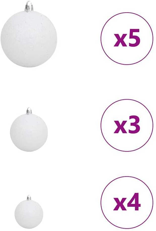 Dirbtinė Kalėdų eglutė Balta 120 cm PVC ir Metalas ir Plastikas