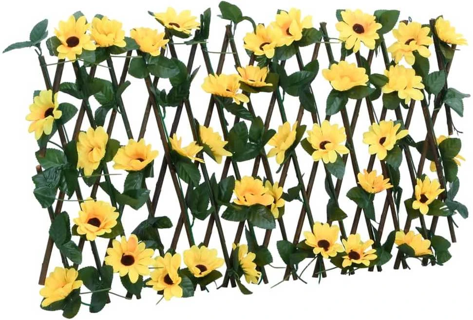 Dirbtinės gebenės treliažai, 5vnt., geltoni, 180x30cm