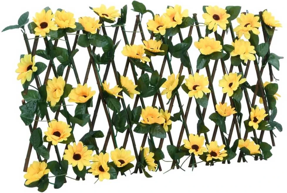 Dirbtinės gebenės treliažas, geltonas, 180x30cm, prailginamas