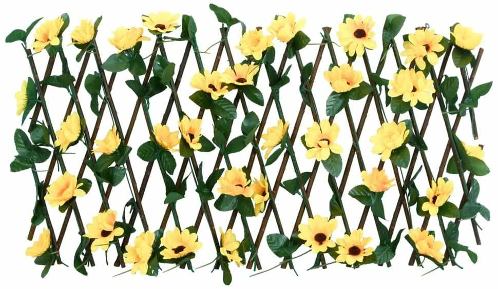 Dirbtinės gebenės treliažas, geltonas, 180x30cm, prailginamas