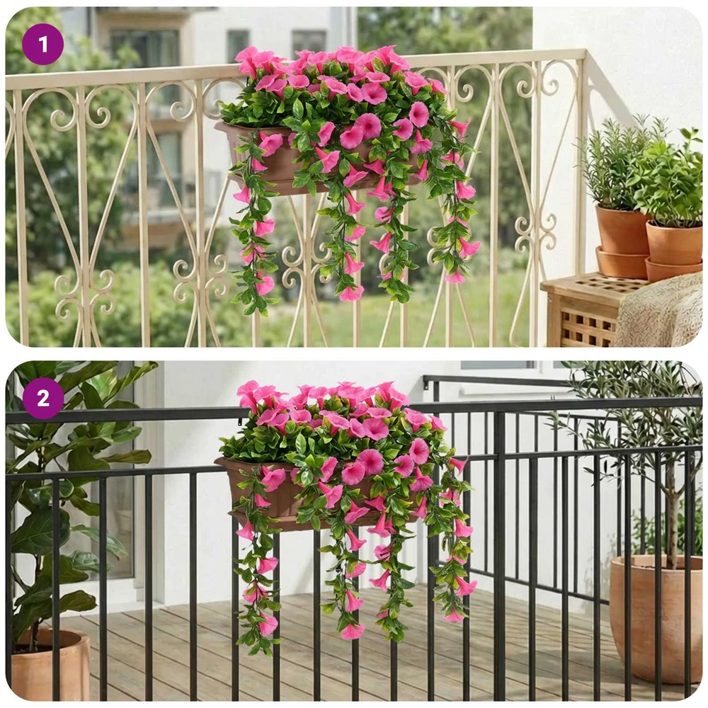 Dirbtinės gėlės Purpurinė raudona 55 x 20 x 55 cm PE ir plienas