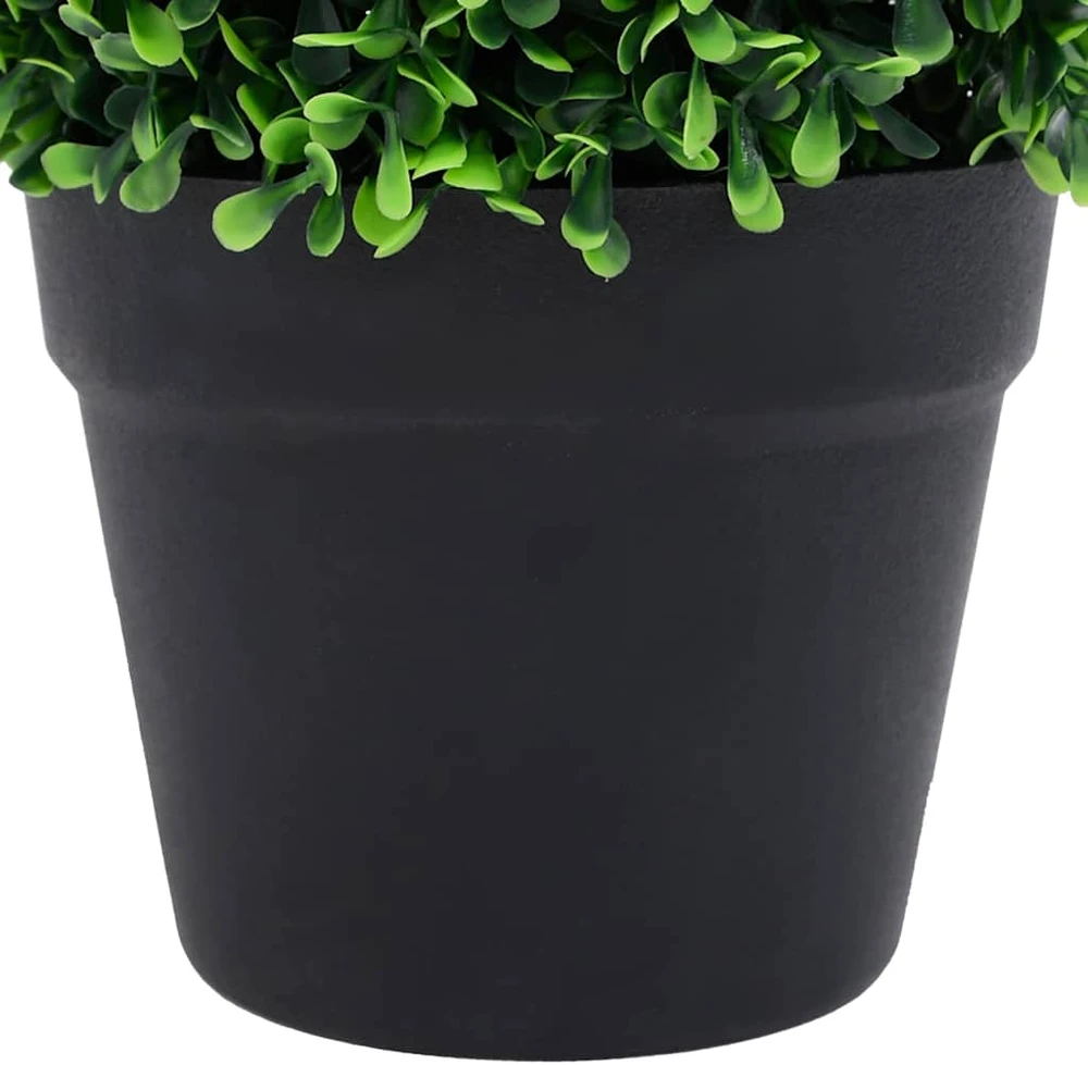 Dirbtiniai buksmedžiai vazonuose, 2vnt., žali, 37cm