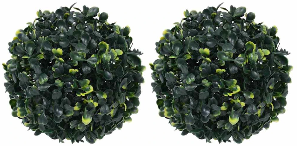 Dirbtiniai buksmedžio krūmai, 2vnt., 22cm, rutulio formos