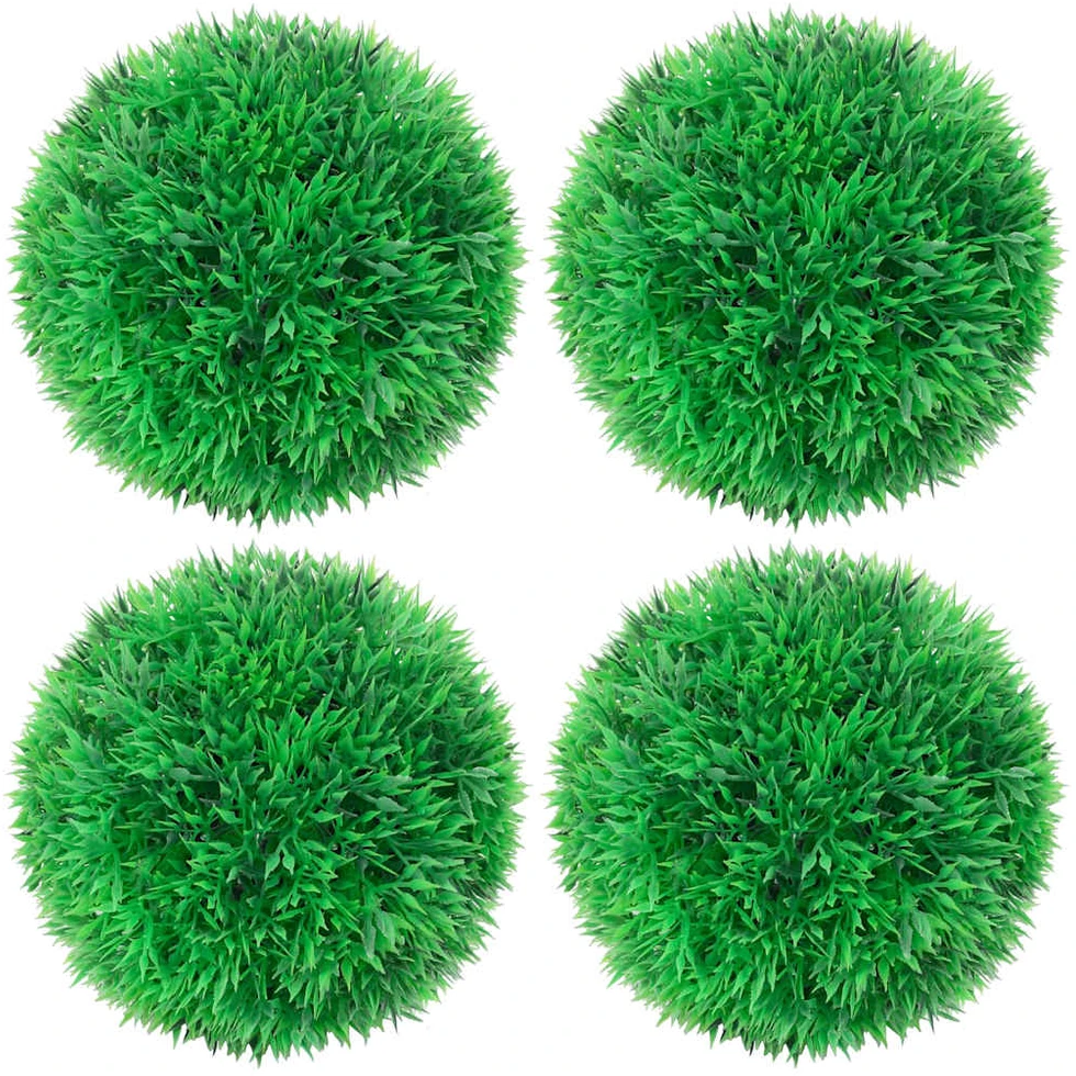 Dirbtiniai buksmedžio krūmai, 4vnt., 12cm, rutulio formos