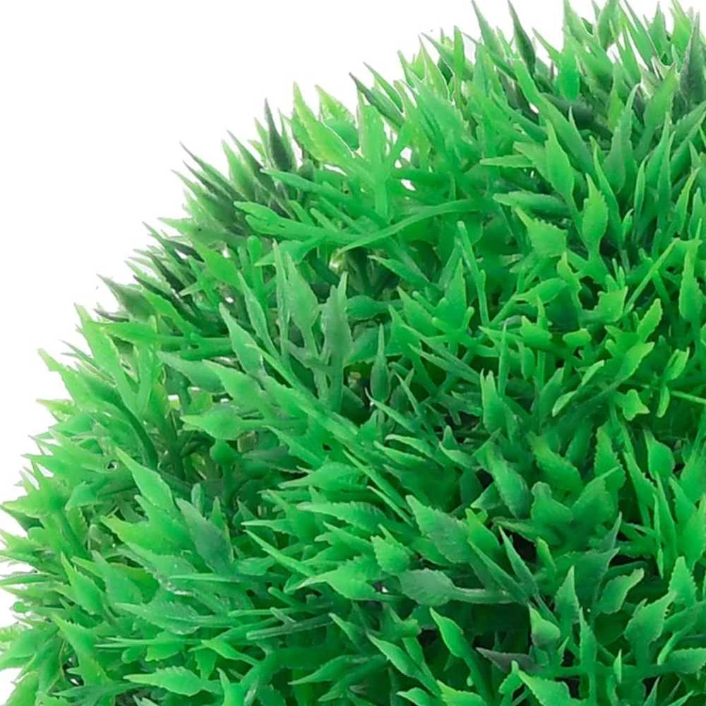 Dirbtiniai buksmedžio krūmai su LED lemputėmis 4vnt. žalia 12cm