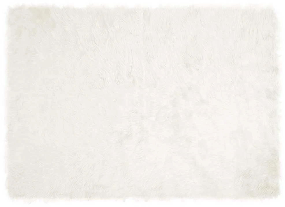 Dirbtinio avių kailio kilimas TAFALLA Balta 120 x 170 cm