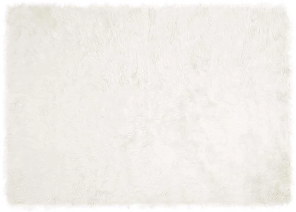 Dirbtinio avių kailio kilimas TAFALLA Balta 240 x 340 cm