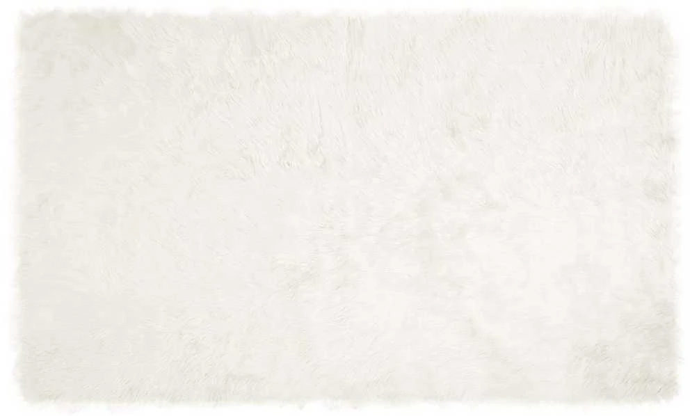 Dirbtinio avių kailio kilimas TAFALLA Balta 100 x 200 cm