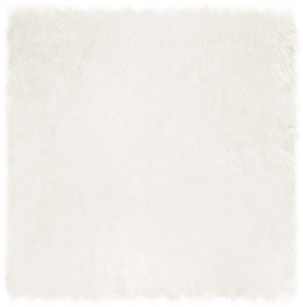 Dirbtinio avių kailio kilimas TAFALLA Balta 200 x 200 cm