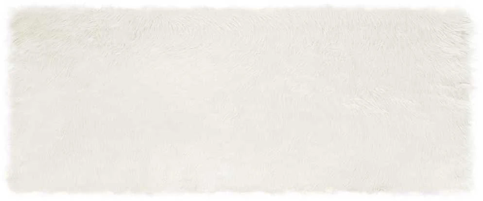 Dirbtinio avių kailio kilimas TAFALLA Balta 80 x 200 cm