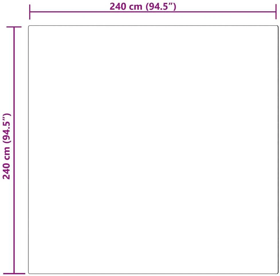 Dirbtinio avių kailio kilimas TAFALLA Juoda 240 x 240 cm