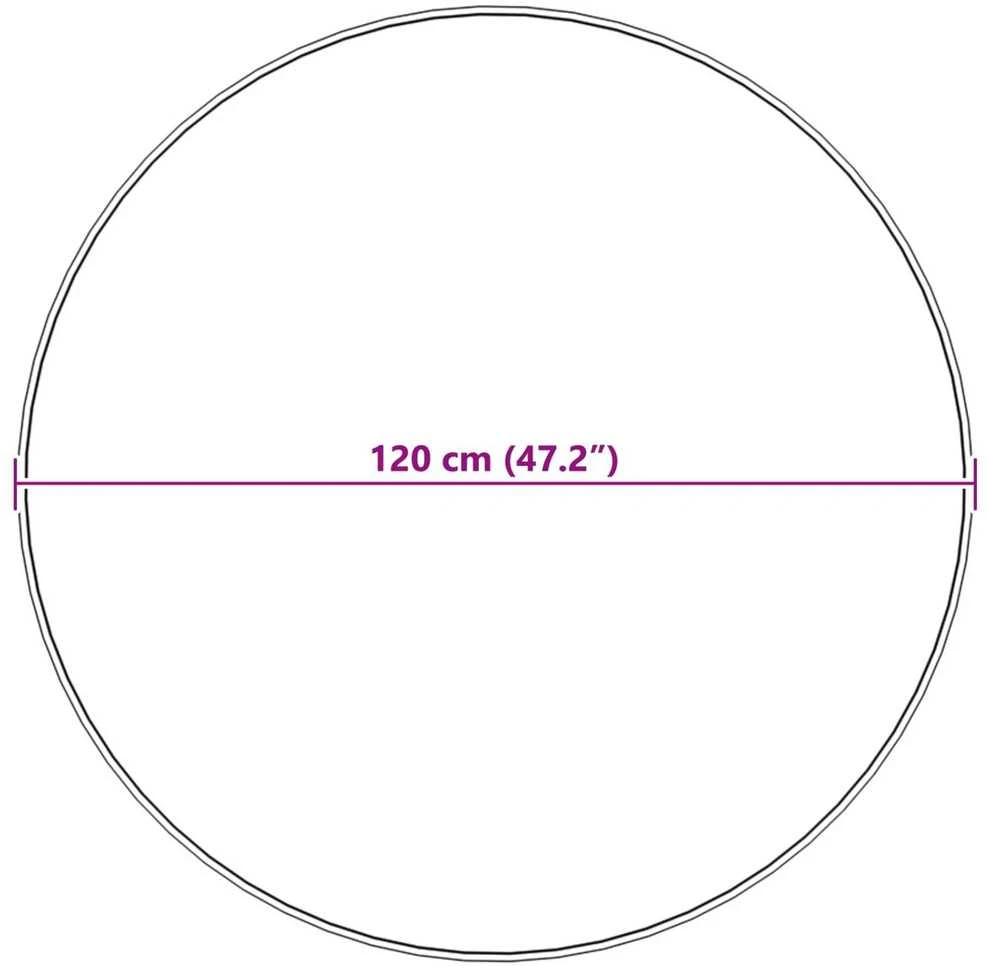 Dirbtinio avių kailio kilimas TAFALLA Juoda Ø 120 cm