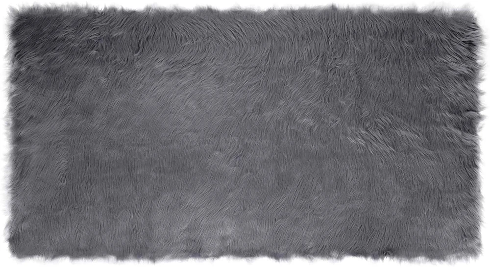 Dirbtinio avių kailio kilimas TAFALLA Antracito 80 x 150 cm