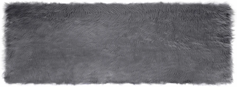 Dirbtinio avių kailio kilimas TAFALLA Antracito 80 x 250 cm
