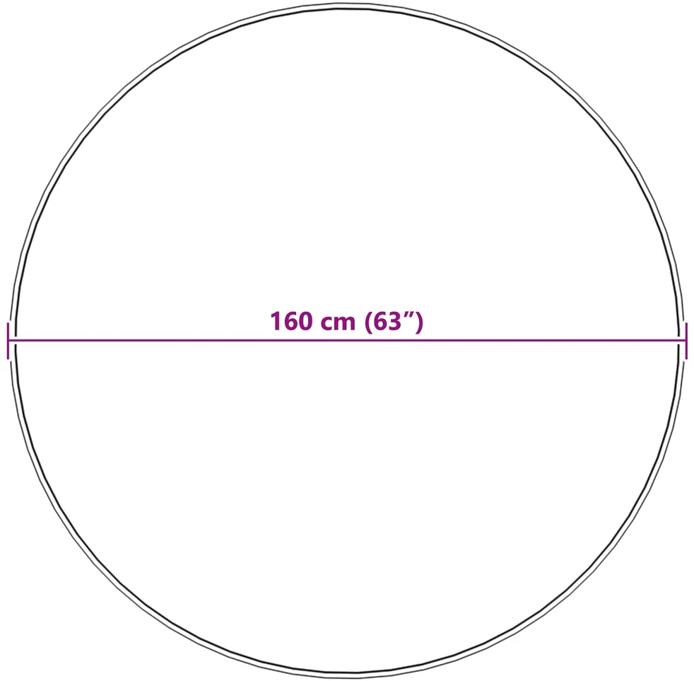 Dirbtinio avių kailio kilimas TAFALLA Antracito Ø 160 cm