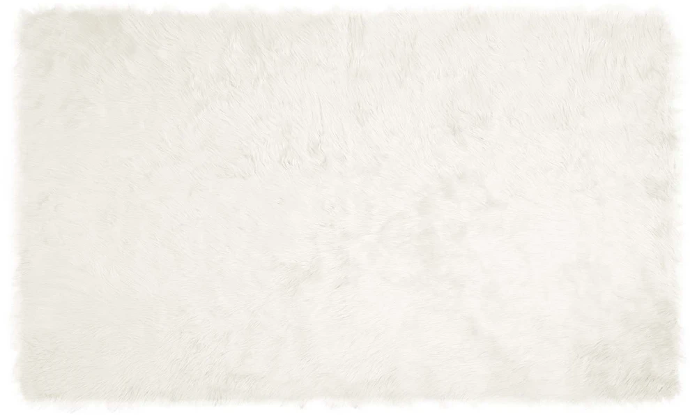 Dirbtinio avių kailio kilimas TAFALLA Balta 100 x 200 cm