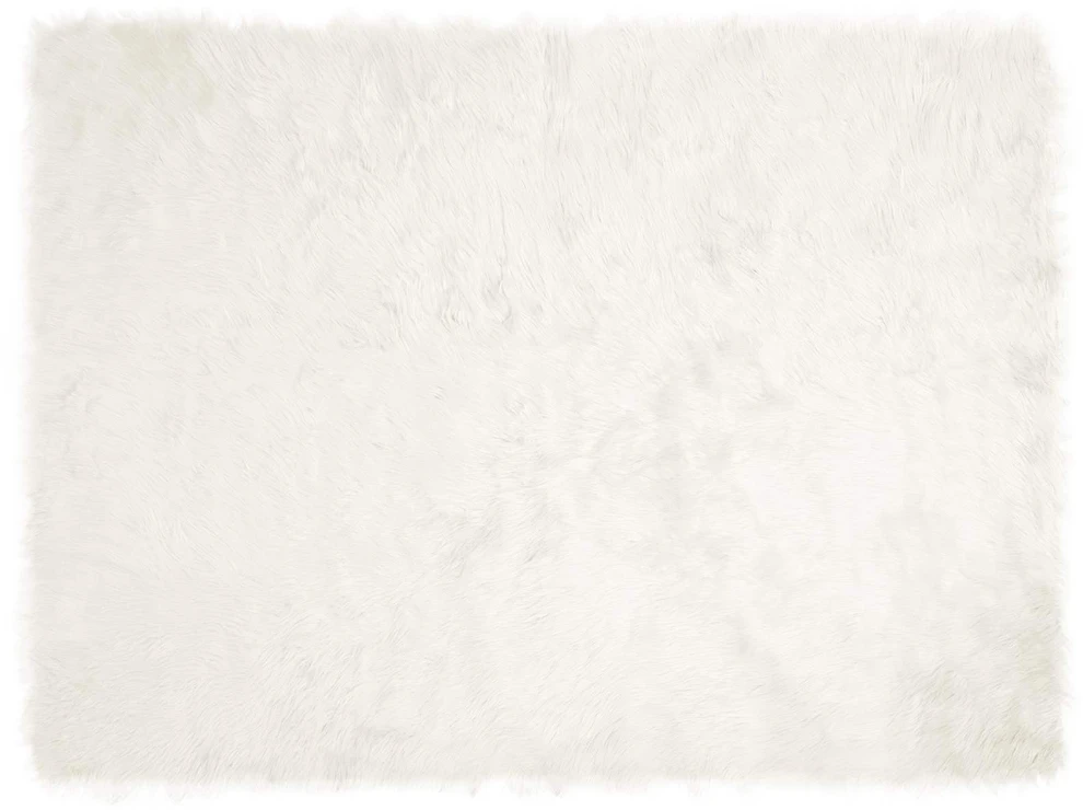 Dirbtinio avių kailio kilimas TAFALLA Balta 160 x 230 cm