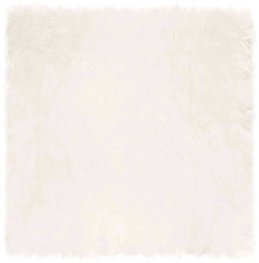 Dirbtinio avių kailio kilimas TAFALLA Balta 200 x 200 cm