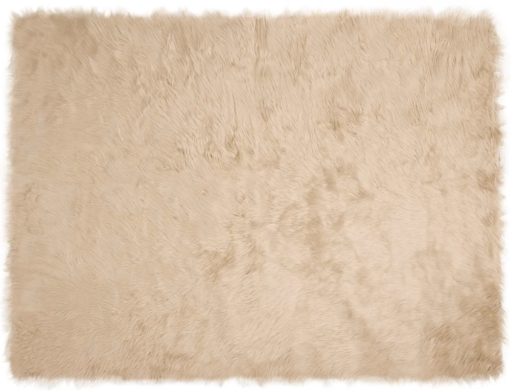Dirbtinio avių kailio kilimas TAFALLA Smėlio 240 x 340 cm