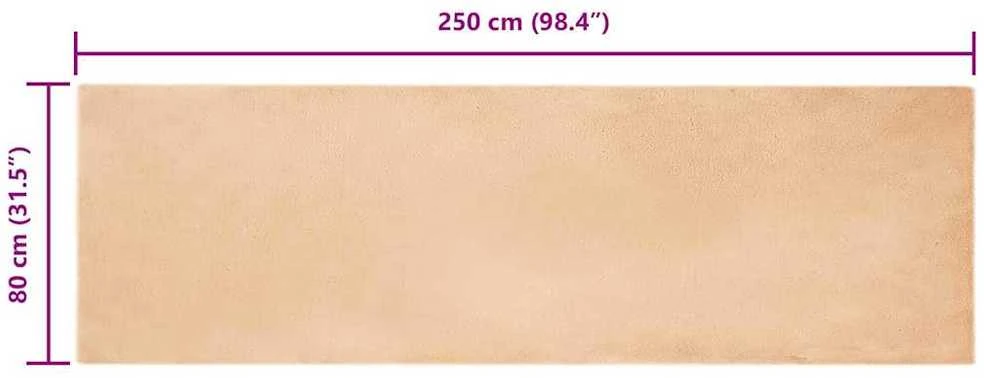Neslystantis kilimas iš dirbtinio triušio kailio OLITE Taupe