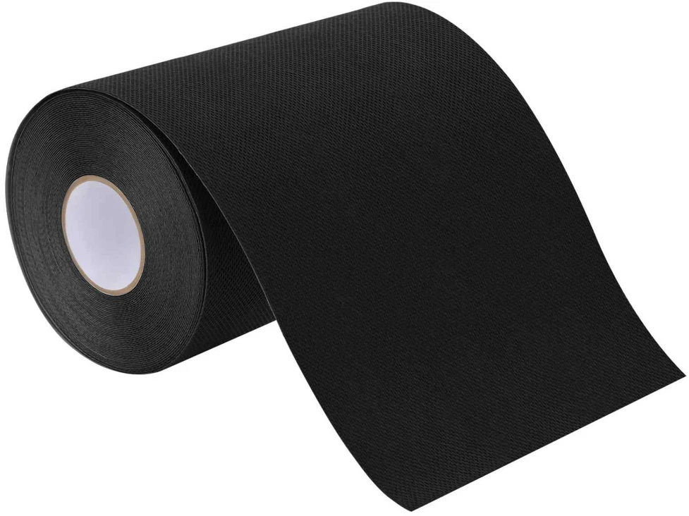 Dirbtinio žolės juosta su klijais Juoda 15 cm x 10 m
