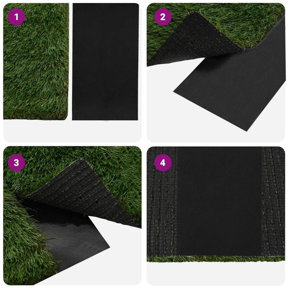 Dirbtinio žolės juosta su klijais Juoda 15 cm x 10 m