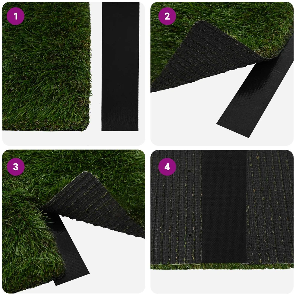 Dirbtinio žolės juosta su klijais Juoda 5 cm x 20 m