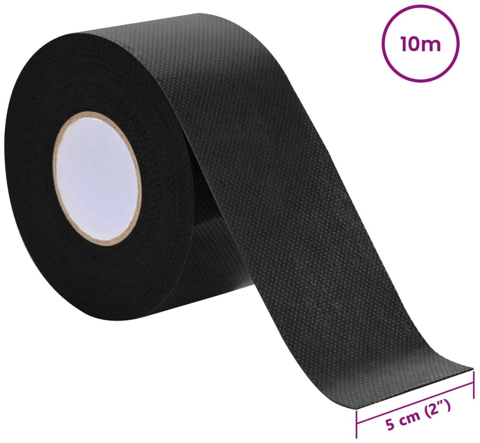 Dirbtinio žolės juosta su klijais Juoda 5 cm x 10 m