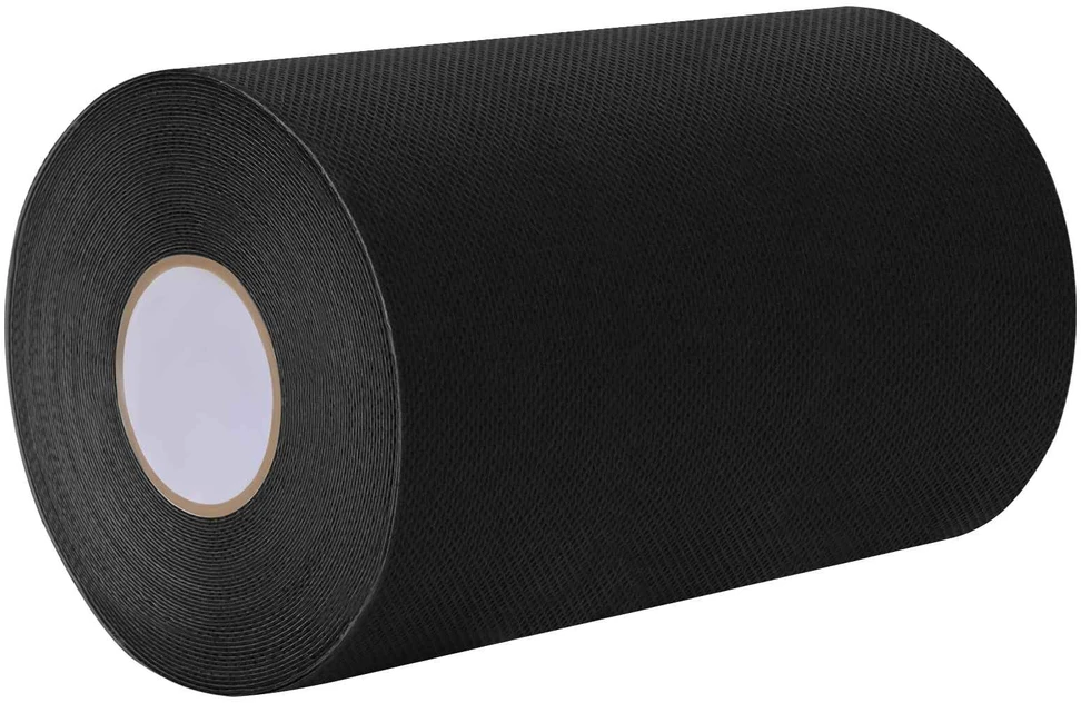 Dirbtinio žolės juosta su klijais Juoda 15 cm x 10 m