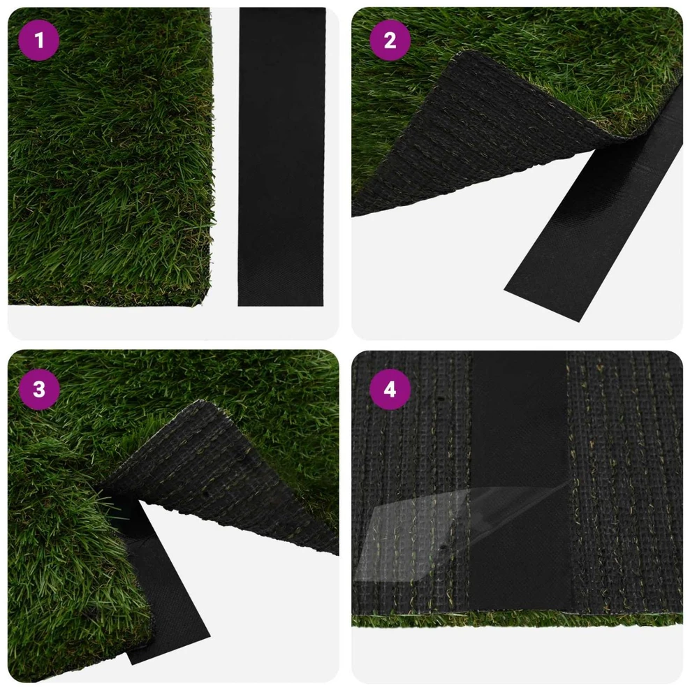 Dirbtinio žolės juosta su klijais Juoda 5 cm x 10 m