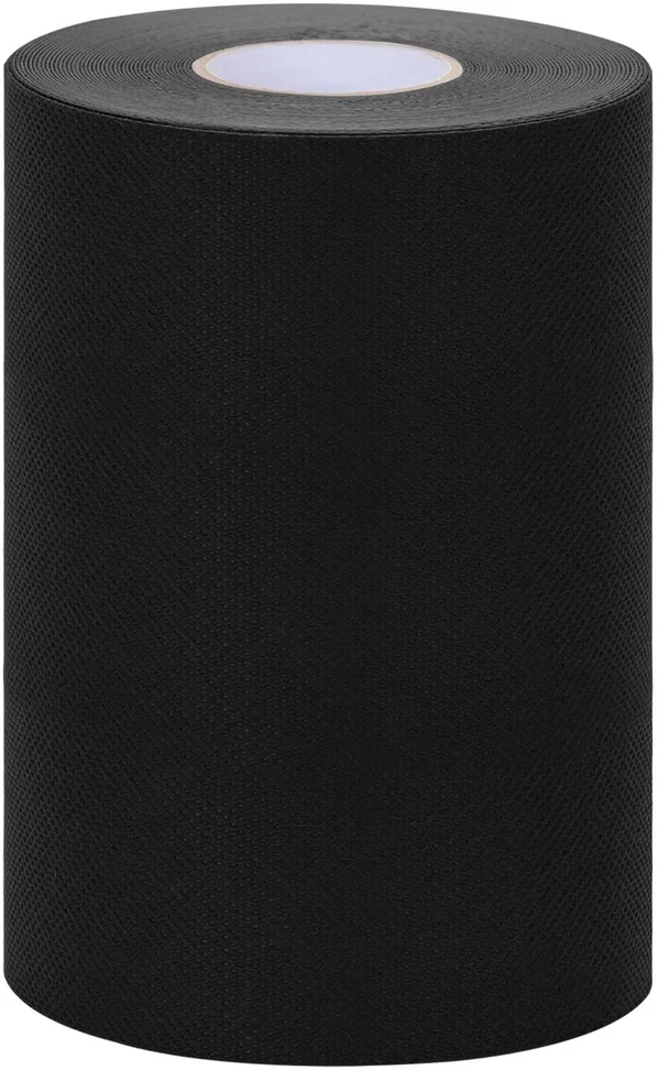 Dirbtinio žolės juosta su klijais Juoda 15 cm x 10 m