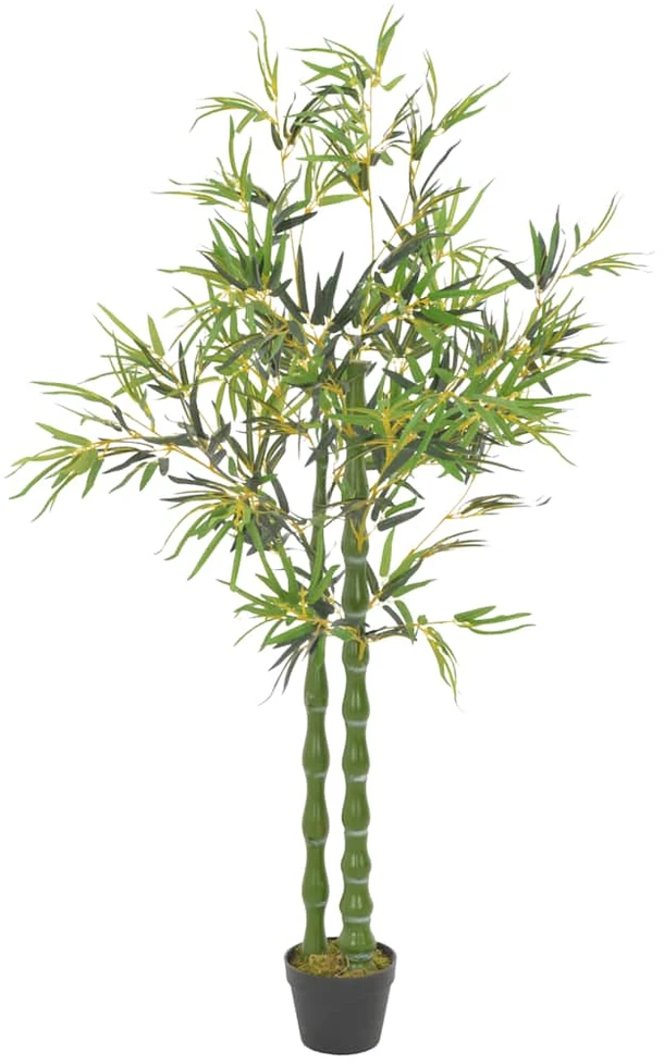 Dirbtinis augalas-bambukas su vazonu, žalios spalvos, 160cm