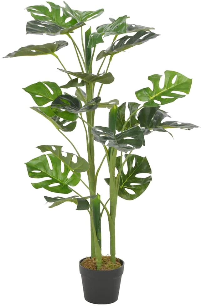 Dirbtinis augalas Monstera su vazonu, žalios spalvos, 100 cm