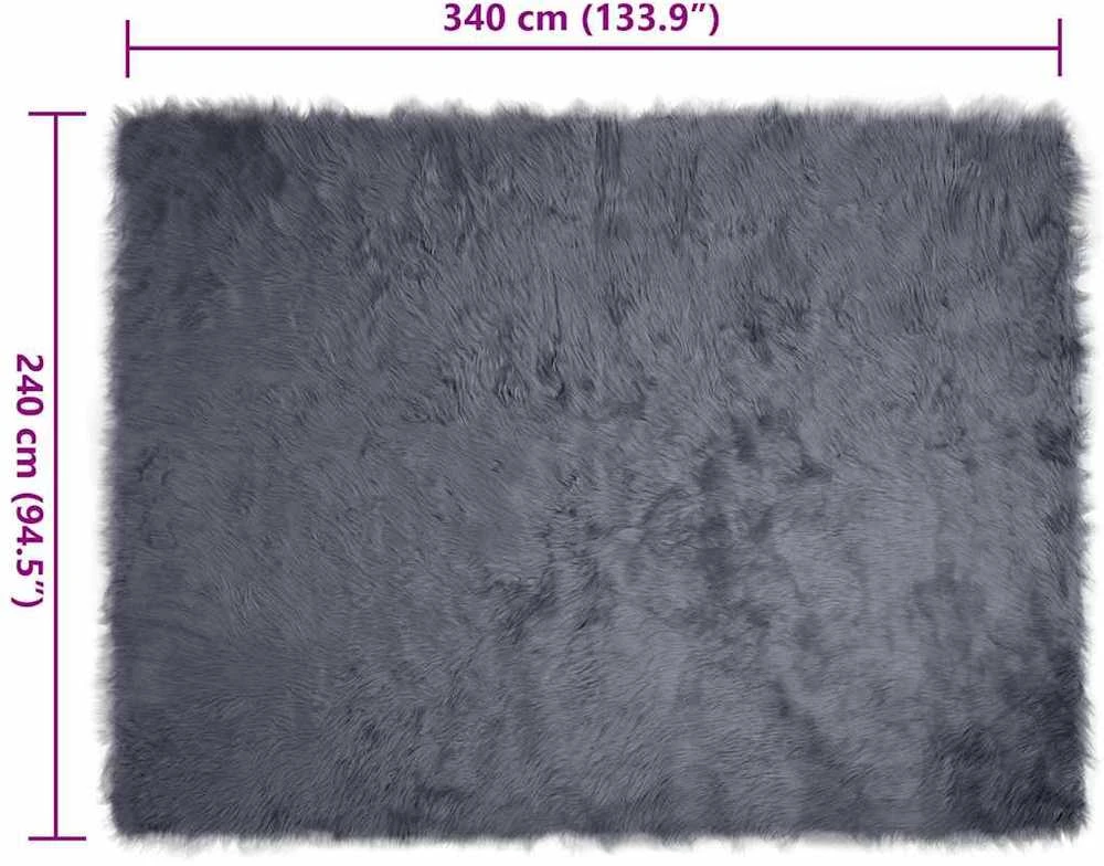 Dirbtinio avių kailio kilimas TAFALLA Antracito 240 x 340 cm