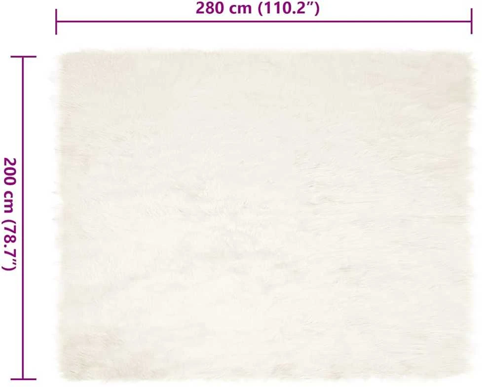Dirbtinio avių kailio kilimas TAFALLA Balta 200 x 280 cm