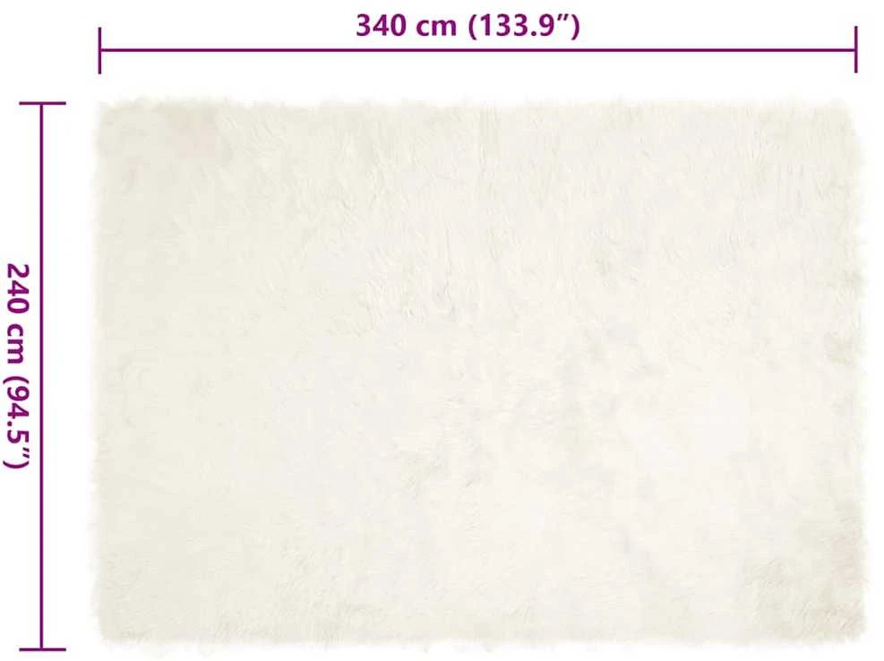 Dirbtinio avių kailio kilimas TAFALLA Balta 240 x 340 cm
