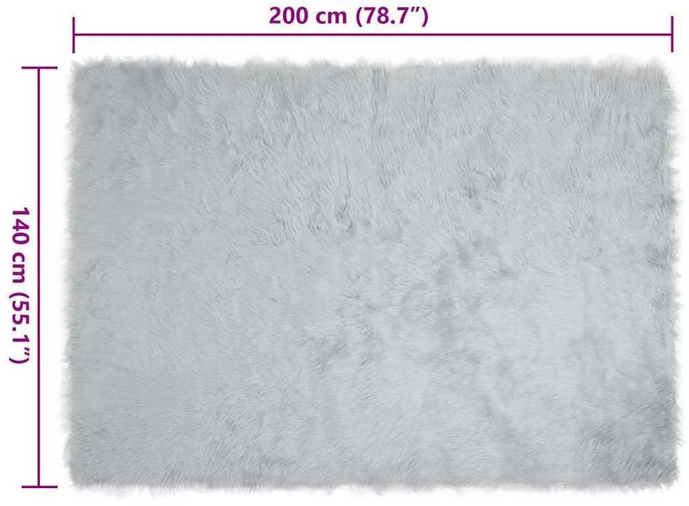 Dirbtinio avių kailio kilimas TAFALLA Pilka 140 x 200 cm