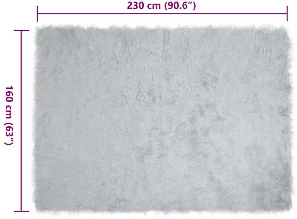 Dirbtinio avių kailio kilimas TAFALLA Pilka 160 x 230 cm