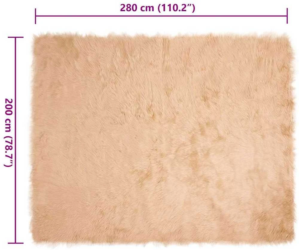 Dirbtinio avių kailio kilimas TAFALLA Smėlio 200 x 280 cm