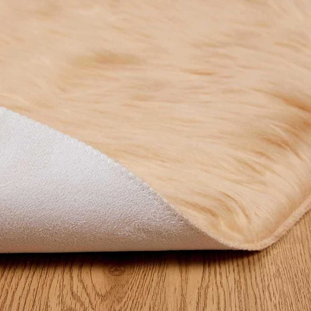 Dirbtinio avių kailio kilimas TAFALLA Smėlio Ø 80 cm