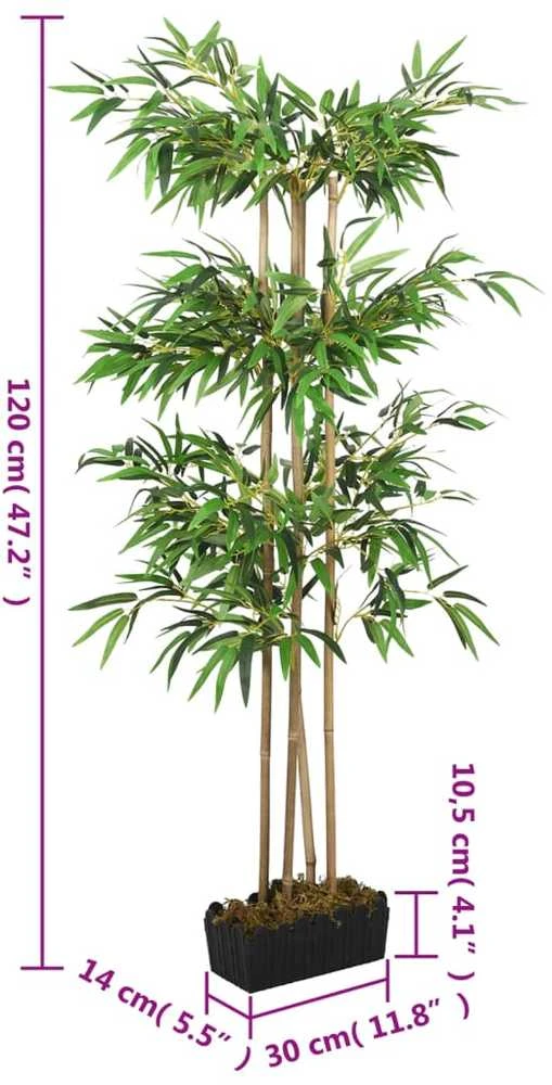 Dirbtinis bambukas, žalios spalvos, 120cm, 760 lapų