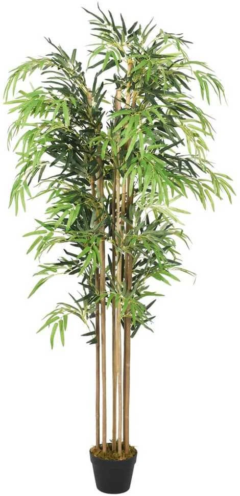 Dirbtinis bambukas, žalios spalvos, 120cm, 730 lapų