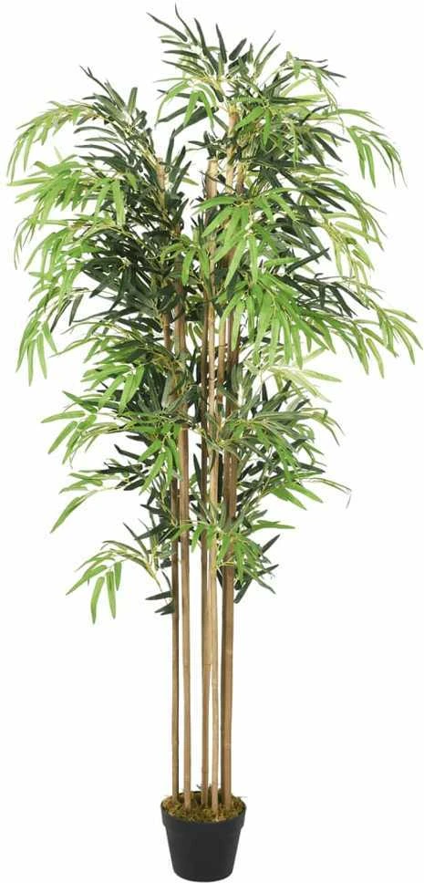 Dirbtinis bambukas, žalios spalvos, 150cm, 1095 lapai