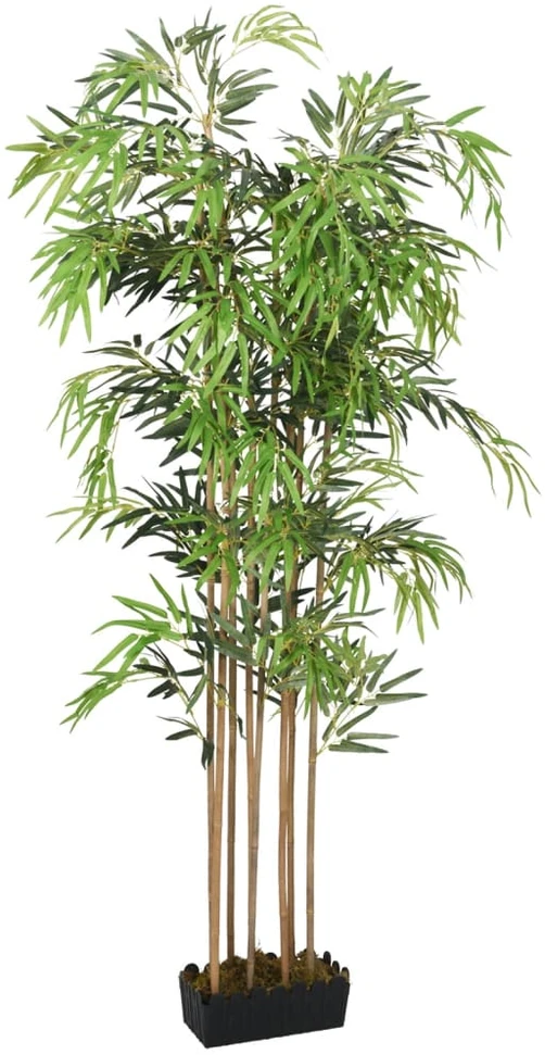 Dirbtinis bambukas, žalios spalvos, 150cm, 1095 lapai