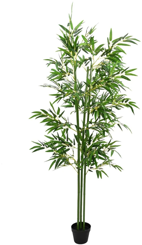 Dirbtinis bambuko medis 2 vnt. Žalia 60 x 18 x 190 cm